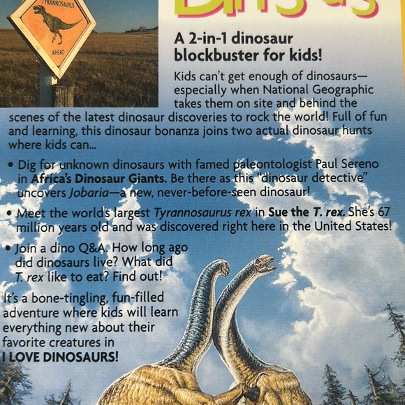 National Geographic Kids I Love Dinosaurs - VHS Movie - hard to find - Picture 6 of 6